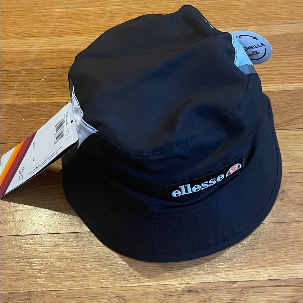 Ellesse Black and Green Reversible Bucket Hat
